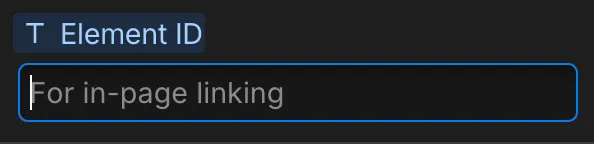 ID property in the Webflow panel