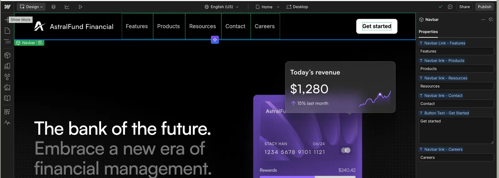 Creating a Component in Webflow