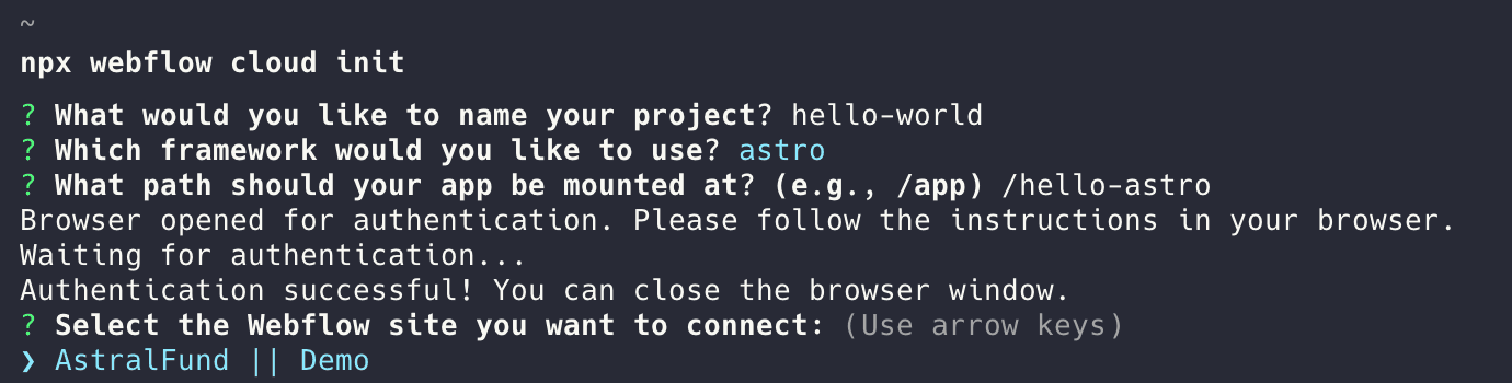 Webflow CLI